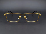 Pure Titanium Glasses Frame Men Titanium Alloy Prescription Eyeglasses Silver Super Light Spectacles Optical Glasses Frame