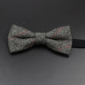 Brand New Wool Bowtie Woven Plaid Stripped Formal Bow Tie Brown Grey Butterfly Mens Wedding Party Dress Shirt Suit Accessories