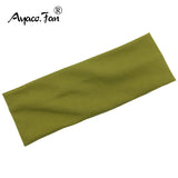 New Solid Knitted Headband for Women Girls Autumn Winter Sport Yoga Sweat Uptake Headwear Elastic Hairbands Hair Accessories