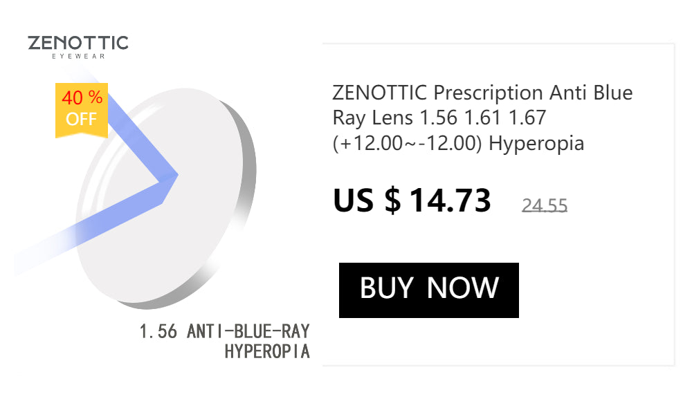 ZENOTTIC Pure Titanium Optical Glasses Frames for Male Oversize Double Bridge Eyewear Myopia Prescription Eyeglasses Frames