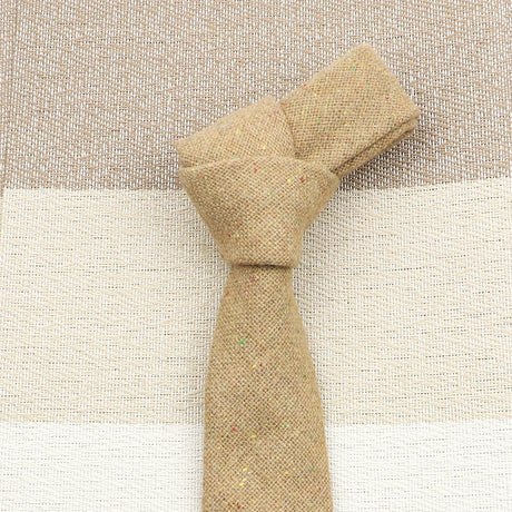 High Quality 100% Wool Tie Slim Solid Red Yellow Blue Ties Handmade Casual Fashion Men Woven Skinny Necktie For Wedding Party