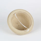 Wholesale Baby Straw Hat Solid Color Kids Character Decoration Infant Sun Hats Girl Boys Bucket Cap Children Beach Panama Caps