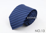 New Classic Strieped Dot Ties For Men Jacquard 7cm Polyester Narrow Tie Skinny Wedding Groom Business Necktie Suit Shirt Gift