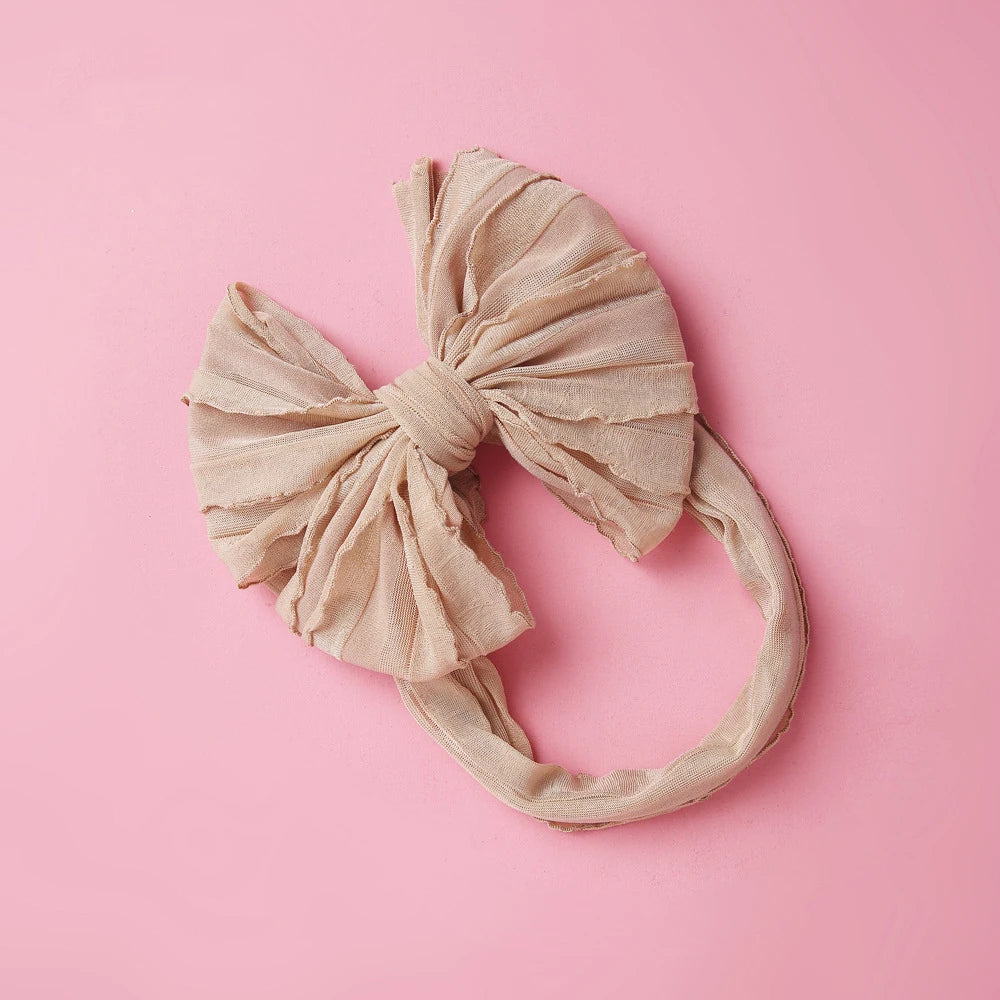 Baby Headband Big Bows For Girls Hair Accessories Jacquard Toddler Wide Headwrap Soft Newborn Hairband Elastic Kids Turban