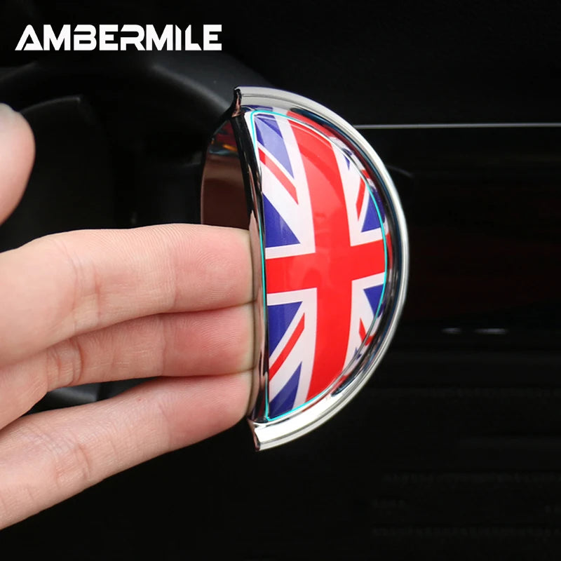 AMBERMILE 4pcs for Mini Cooper F55 F54 F60 Countryman Accessories Car Interior Front Rear Door Handle Sticker Covers Decoration