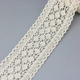 (5Meter/roll)  White Cotton Embroidered Lace Net Ribbons Fabric Trim DIY Sewing Handmade Craft Materials