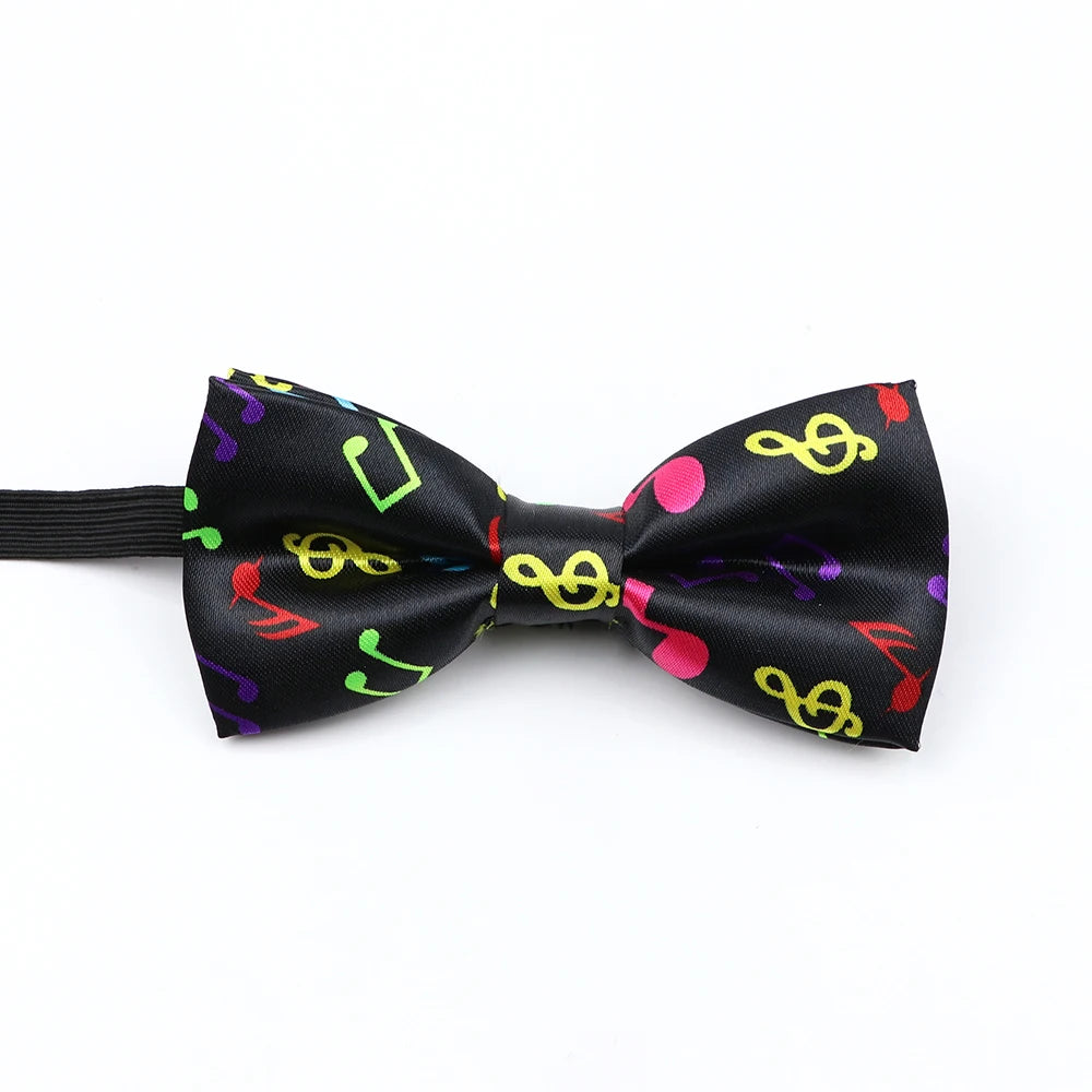Musical Note Bow Tie Guitar Piano Stave Adult Children Bowtie Novelty Handmade Butterfly Wedding Party Men Gift Accessories