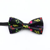 Musical Note Bow Tie Guitar Piano Stave Adult Children Bowtie Novelty Handmade Butterfly Wedding Party Men Gift Accessories