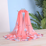 Brand New Chiffon Scarf Women Spring Summer Silk Scarves Thin Flower Shawls And Wraps  Foulard Print Hijab Stoles Wholesale