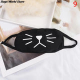 Hot 1PC Black Anti-Dust Cotton Cute Bear Anime Cartoon Mouth Mask teeth mouth Muffle Face Mouth Masks Women Men