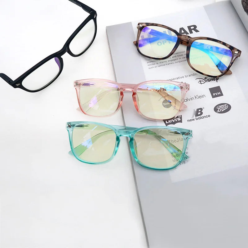 Blue Light Blocking Reading Glasses Women Stylish Square Readers Men UV Protection Magnifying Glasses Anti Glare 0 Degree
