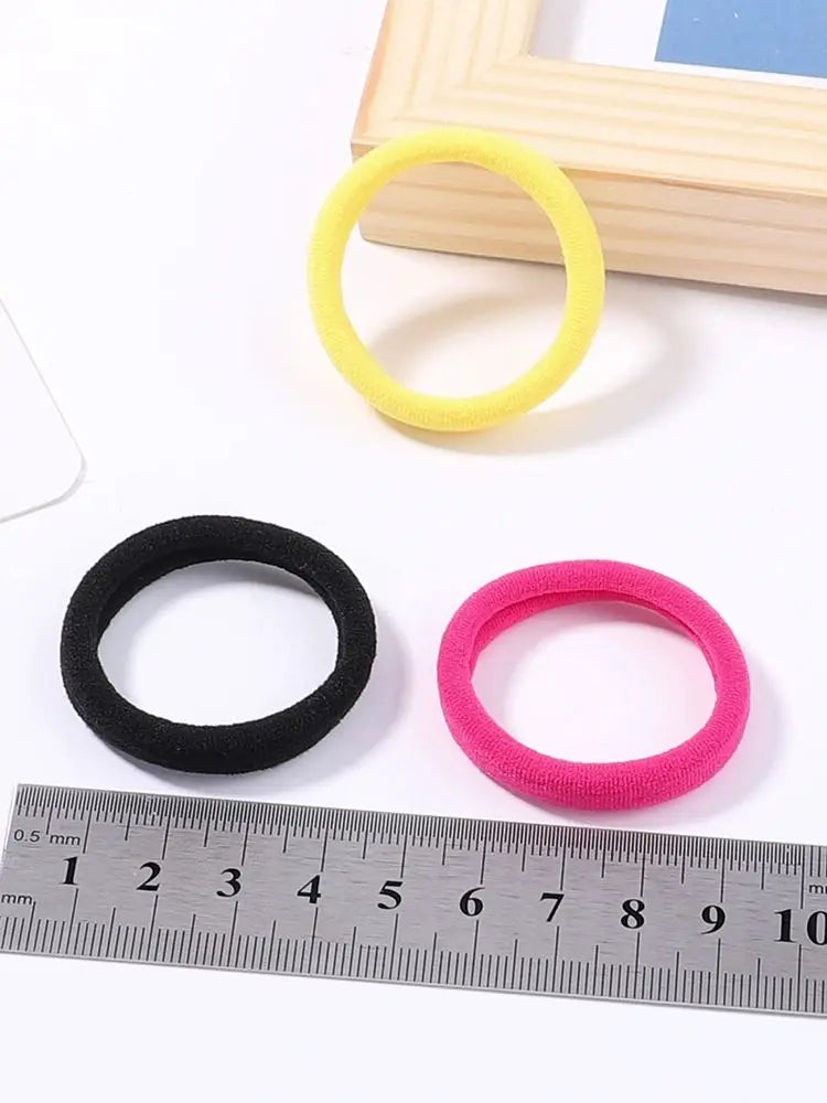 30Pcs/Set Women Elastic Hair Bands Girls Colorful Nylon Rubber Bands Headband Scrunchie Kids Ponytail Holder Hair Accessories