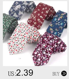 New Designer Print Ties Casual Narrow Necktie Ties for Men Hip-hop Party Floral Cotton Skinny Tie Cravat