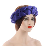 Exaggerated Big Braid Head Band African Raw Silk Turban Cap for Women Lady Nigeria Wedding Party Headpiece Female Headband Mujer