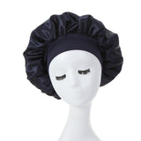 Women Satin Bonnet Spandex Wide Stretchy Band Bonnet Satin Cheveux Nuit Silk Sleeping Night Cap Bonnets for Women