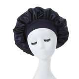 Women Satin Bonnet Spandex Wide Stretchy Band Bonnet Satin Cheveux Nuit Silk Sleeping Night Cap Bonnets for Women