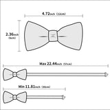 Dropshipping Solid Silk Mens Bow Tie Hanky Cufflinks Set Pre-tied Butterfly Knot Bowtie Wholesale for Male Wedding Business