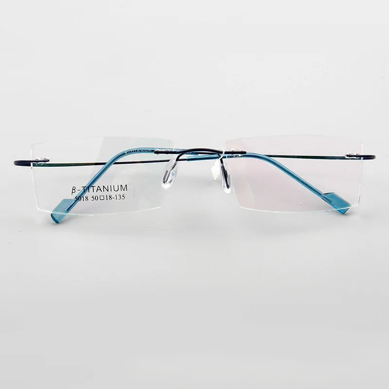 Titanium Eyeglasses Rimless Optical Ultralight Glasses Frame No Screw Prescription Spectacle Frameless Glasses Eyeglasses B2