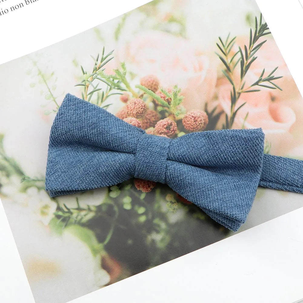 Mens Super Soft Downy Suede Parent-Child Bowtie Set Macarons Solid Color Classic Design Cute Butterfly Red Green Blue Pink Tie