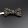 Brand New Wool Bowtie Woven Plaid Stripped Formal Bow Tie Brown Grey Butterfly Mens Wedding Party Dress Shirt Suit Accessories