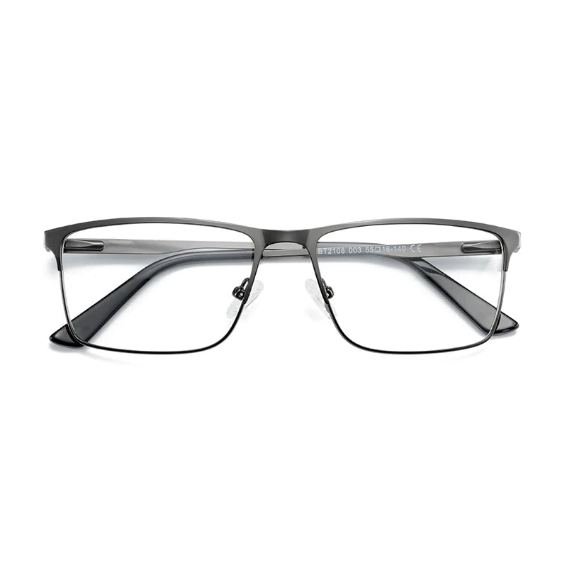 ZENOTTIC Men Titanium Alloy Optical Glasses Frame Fashion Male Square Eyewear Ultralight Metal Non-Prescription Eyeglasses