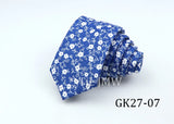 New Men's Floral Neck Ties Casual Cotton Slim Tie Skinny Wedding Party Suit Collar Flower Neckties Gravata Accessories Gift