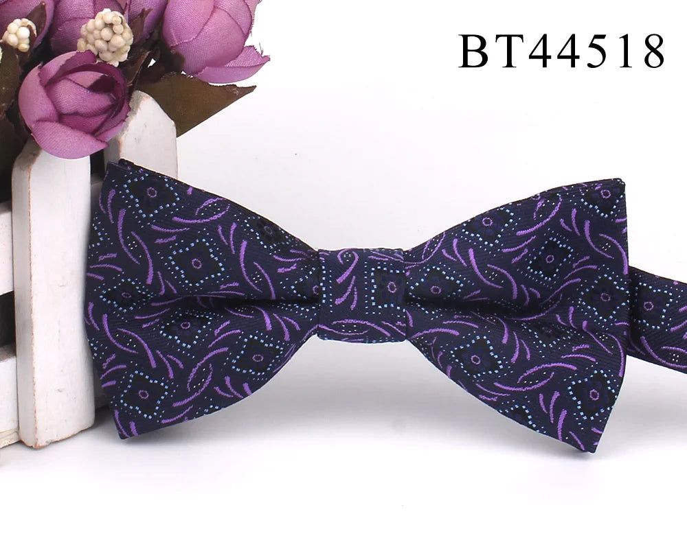 New Floral Men Bow Tie Claret Classic Bowtie For Men Flower Bow Ties For Business Wedding Butterfly Cravats Adult Suits Bowties