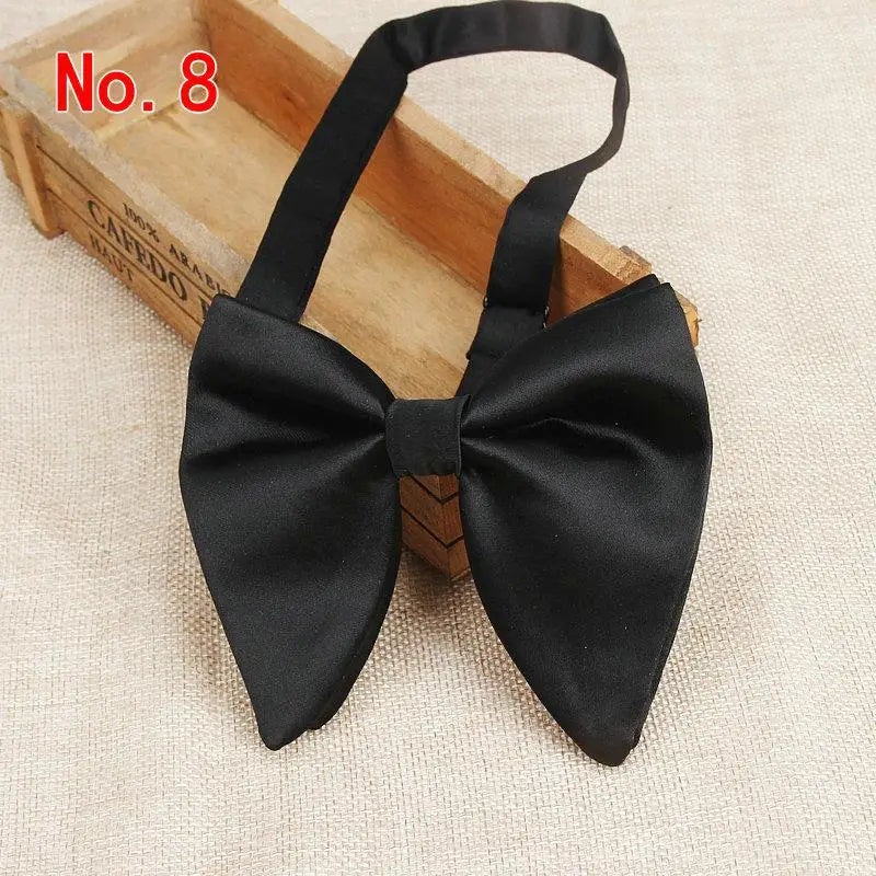 2019 Hot Sale Men's Fashion Big Suits Red Navy Bow Ties For Man Wedding Designer Solid Woven Bowknot Butterfly Tie 9colors