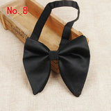 2019 Hot Sale Men's Fashion Big Suits Red Navy Bow Ties For Man Wedding Designer Solid Woven Bowknot Butterfly Tie 9colors