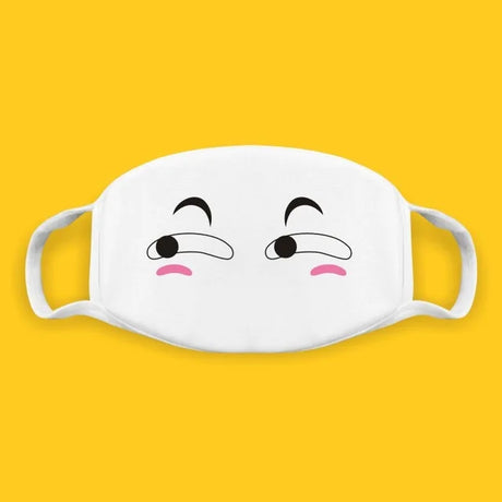 Super Cute Expression Smile Breathable Mouth Face Mask For Korean Black Kpop Unisex Kawaii Face Mouth Muffle Mask Cotton Anime