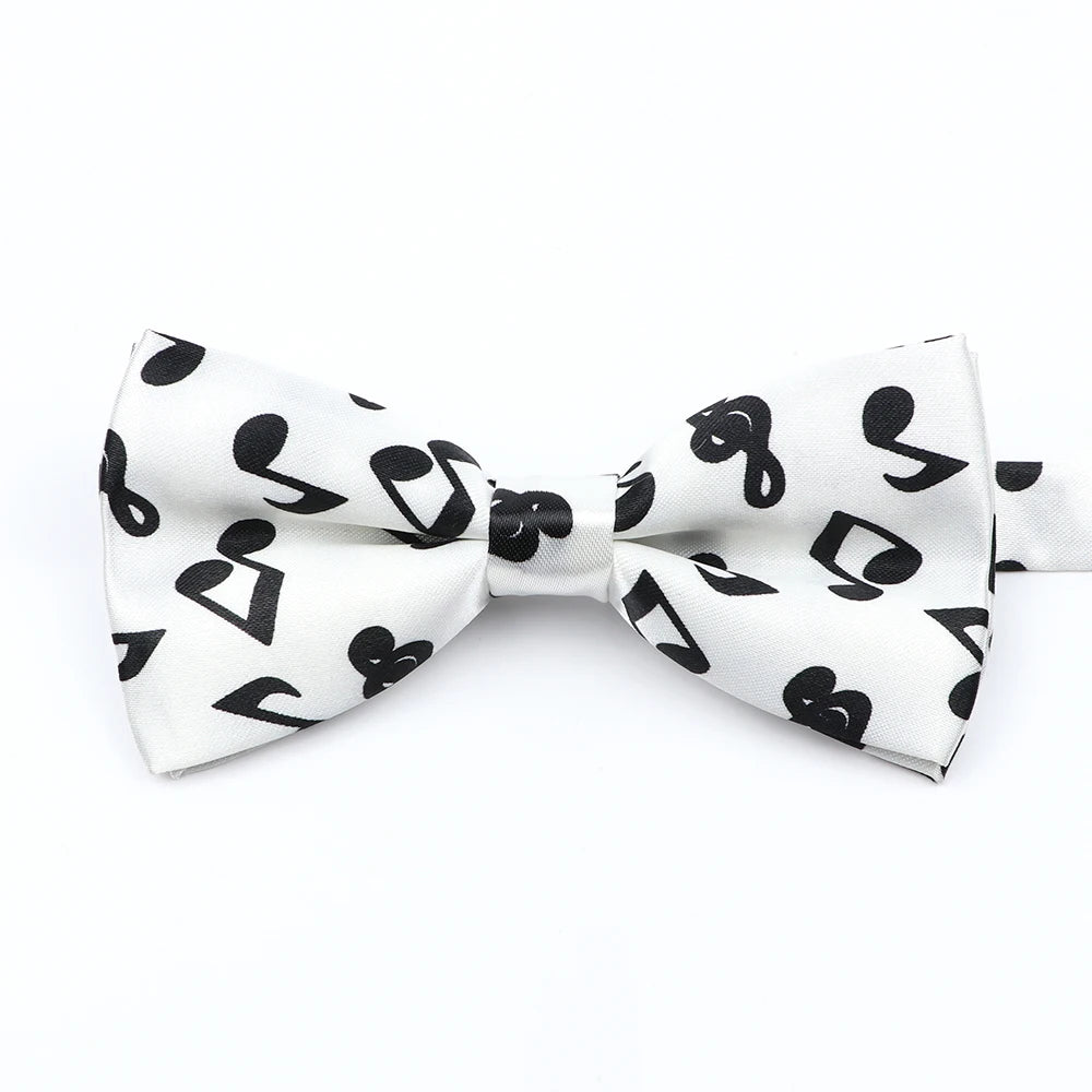 Musical Note Bow Tie Guitar Piano Stave Adult Children Bowtie Novelty Handmade Butterfly Wedding Party Men Gift Accessories