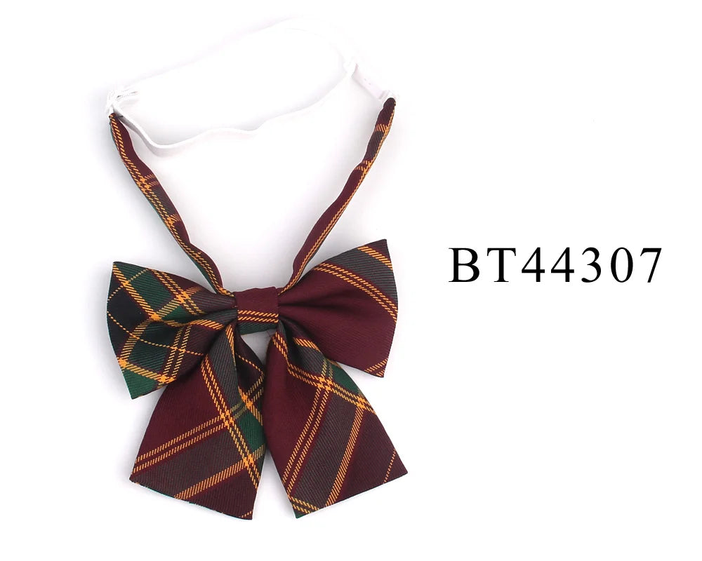Ladies Plaid Bowtie Casual Bow tie For Women Uniform Collar Butterf Bowknot Adult Check Bow Ties Cravats Cotton Girls Bowties