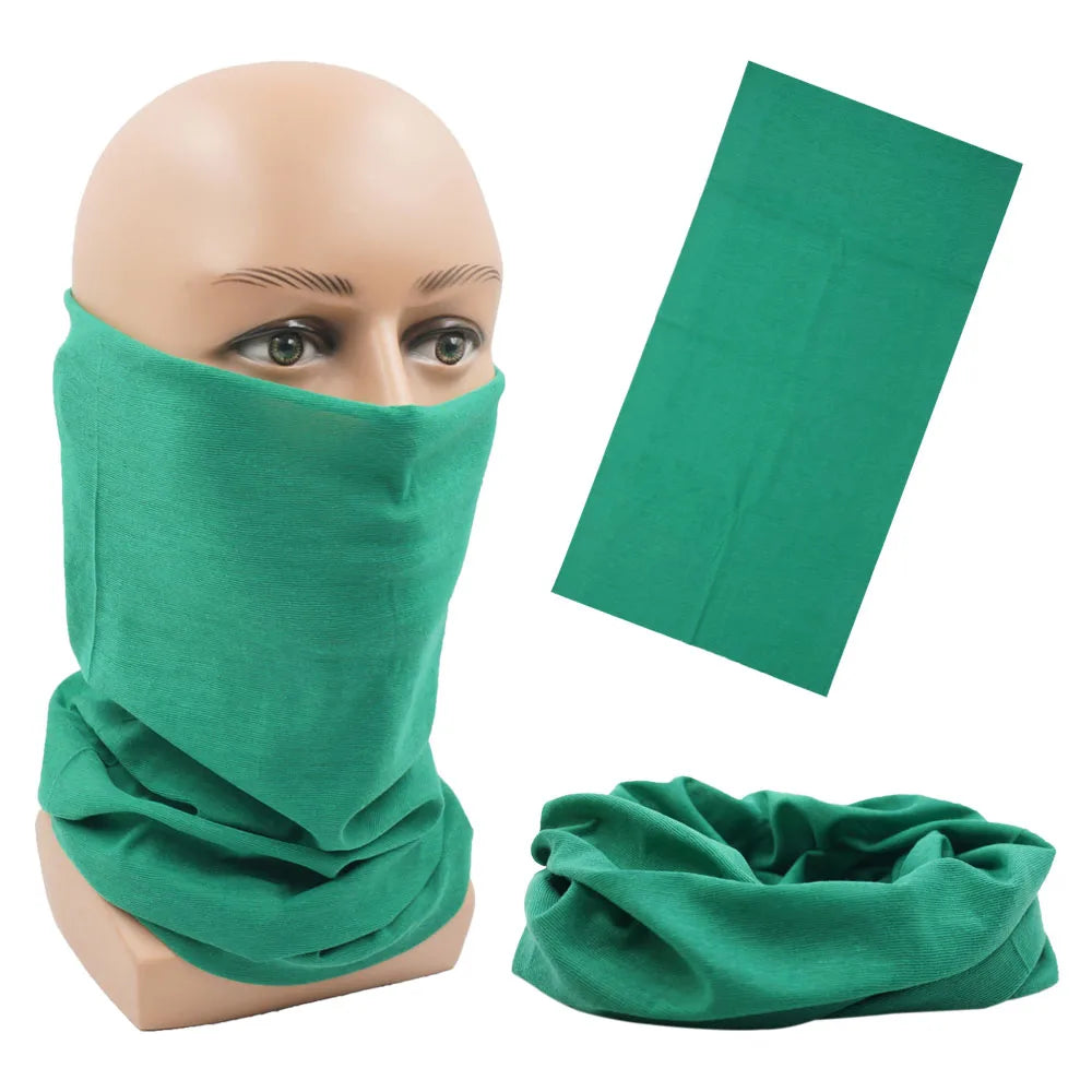 Outdoor Magic Bandana Solid Neon Color Cycling Hiking Scarves Headband Polyester Fashion Neck Cover Fishing Windproof Face Mask