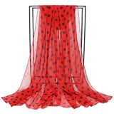 Speelk Brand New Polka Dot Georgette Silk Scarf Women Fashion Dots Scarves And Wraps Female Long Outdoor Shawls Wholesale