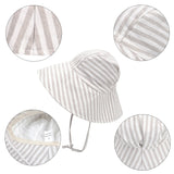 Big Brim Baby Sun Hat Summer Spring Kids Bucket Hat for Girls Boys Cotton Linen Children Cap Beach Travel Kids Hats Caps 2M-4Y