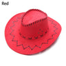 Western Cowboy Hat for Men Women Kids Fedora Outdoor Wide Brim Faux Leather Summer Wide Brim Beach Travel Cap Black White Pink