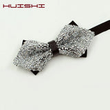 Diamond Pink Color Bow Tie For Men Butterfly Knot Rhinestone Collar Tie Crystal Super Cool Diamond Bowtie Wedding Accessories