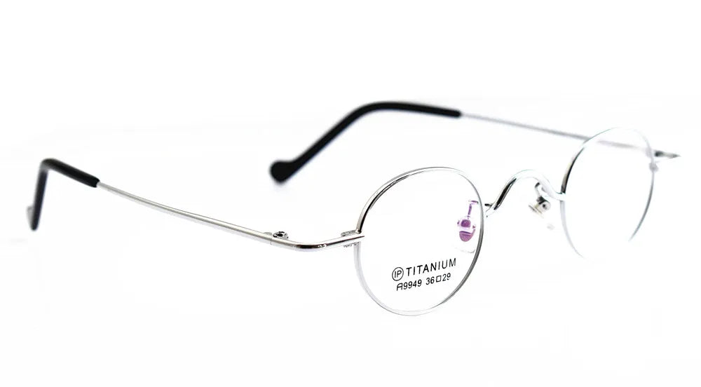 Titanium Glasses Super Small Oval Full Rim Eyeglass Frames Men Women Optical Prescription Lightweight Earwear