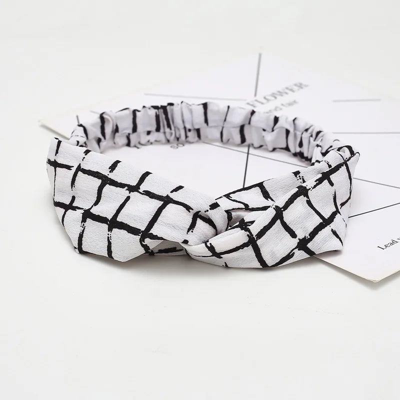 2020 Fashion Bohemian Headband Print Hairbands For Women Girls Vintage Cross Knot Turban Bandanas Headwear Hair Accessories