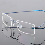 Titanium Eyeglasses Rimless Optical Ultralight Glasses Frame No Screw Prescription Spectacle Frameless Glasses Eyeglasses B2