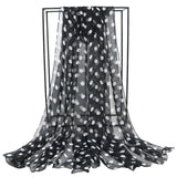 Speelk Brand New Polka Dot Georgette Silk Scarf Women Fashion Dots Scarves And Wraps Female Long Outdoor Shawls Wholesale