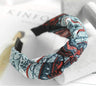 Women Elegant Top Knot Headband Print Dot Hairbands Girls Striped Plaid Flower Hair Hoop Fashion Hair Accessories FG0320