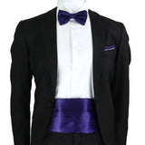 New Fashion Mens Cummerbund Bow Tie Brooch Set Black Red Blue   Waist Seal For Formal Tuxedo Business Suit Dinner Accessories