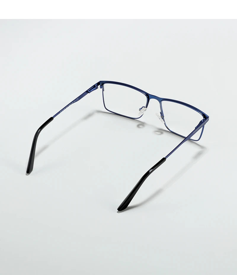 ZENOTTIC Men Titanium Alloy Optical Glasses Frame Fashion Male Square Eyewear Ultralight Metal Non-Prescription Eyeglasses