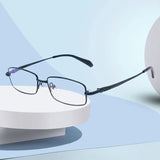 Handoer Men Eyeglasses Frame Pure Titanium Optical Glasses Prescription Spectacles Full Rim Eyewear Metal Frame Glasses Frame