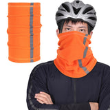 Outdoor Winter Warm Fleece Neck Scarves with Reflective Strip Multifunctional Sports Skiing Cycling Warmer Neck Cover Mask