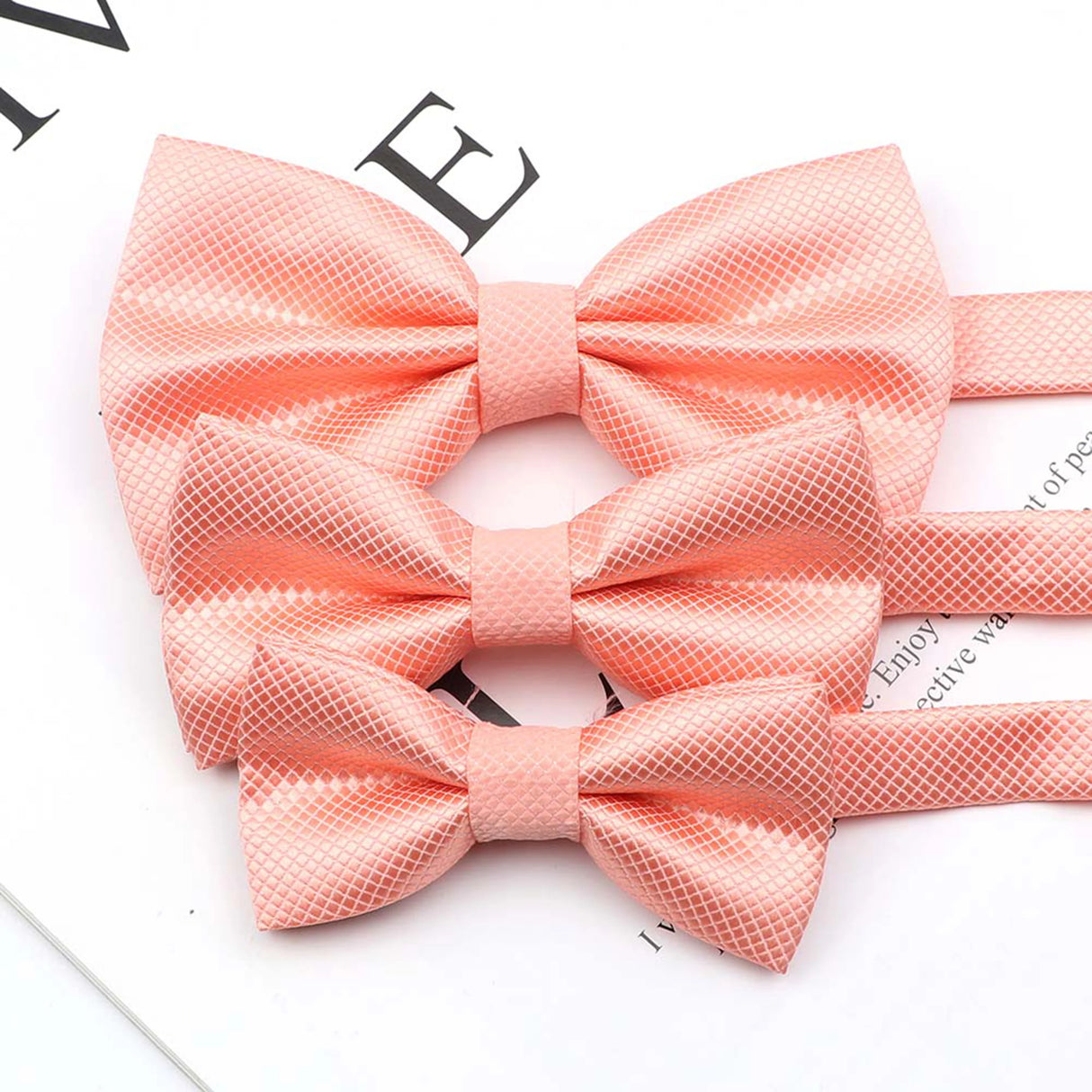 3 Sizes Parent-Child Bowtie Set Solid Color Lovely Kids Pet Family Butterfly Pink Champagne Blue Wine Red Cute bow tie Accessory