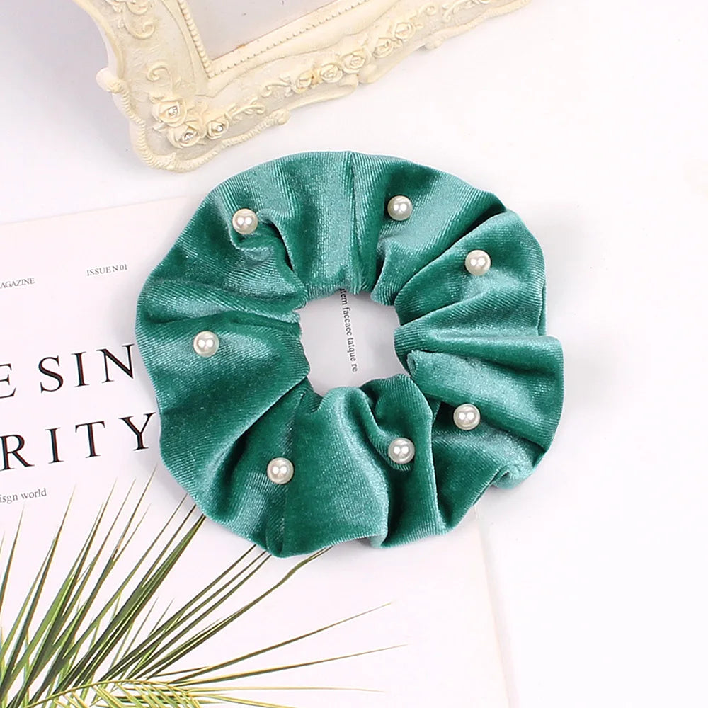 Velvet Scrunchie Women Girls Elastic Hair Rubber Bands Accessories Gum For Women Tie Hair Ring Rope Ponytail Holder Headdress