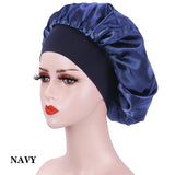 Black Pink Purple Hair Care Caps Silk Bonnet Women'S Nightcaps With Curly Natural Curls Covers With Soft Wide Elastic Adjustable