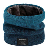 Winter Scarf for Men Fleece Ring Bandana Knitted Warm Solid Scarf Women Neck Warmer Thick Cashmere Hot Handkerchief Ski Mask